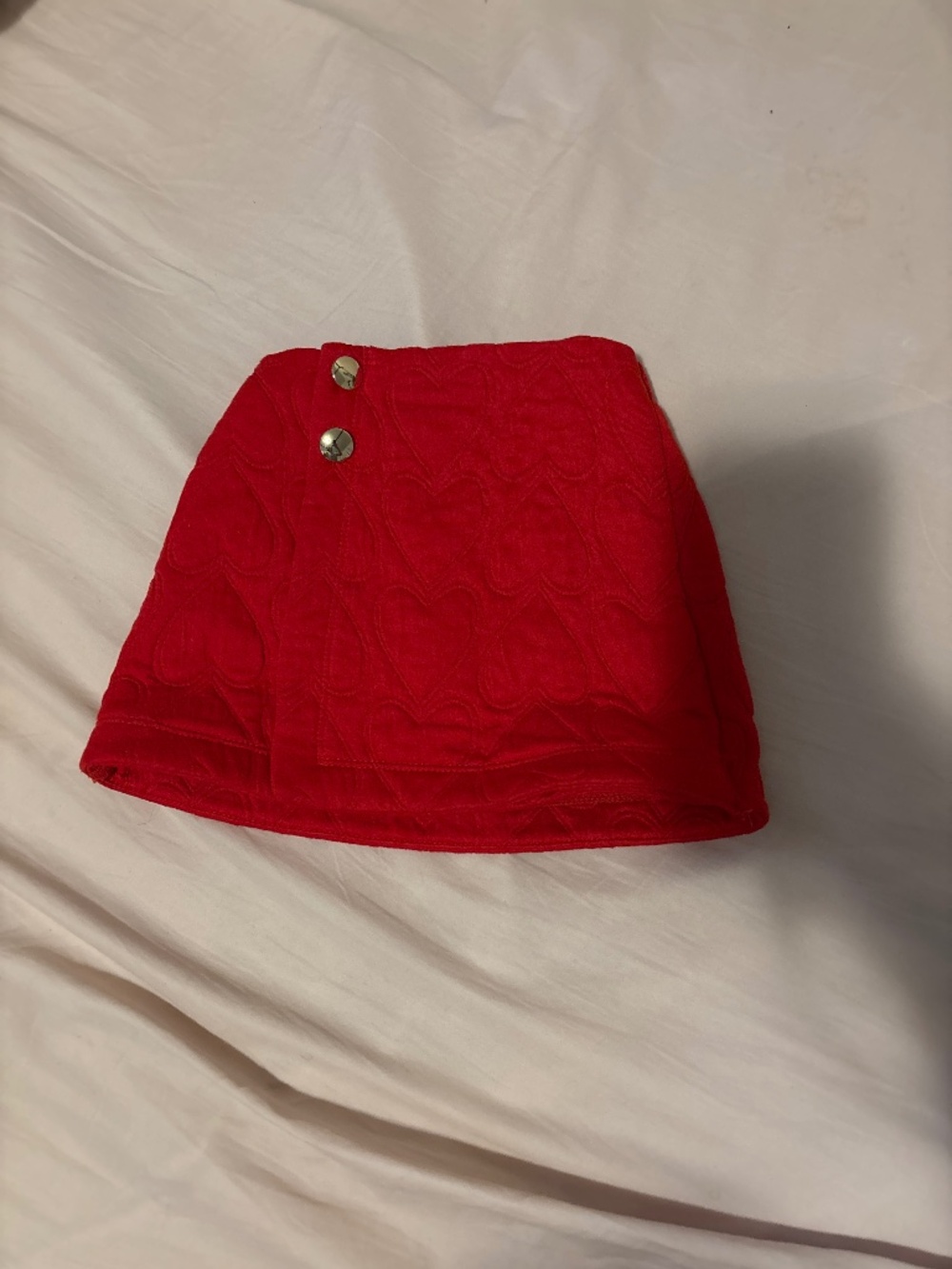 Red heart shapes skirt